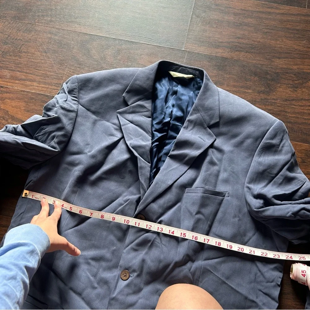 [Joseph & Feiss] Blue Silk Suit Jacket